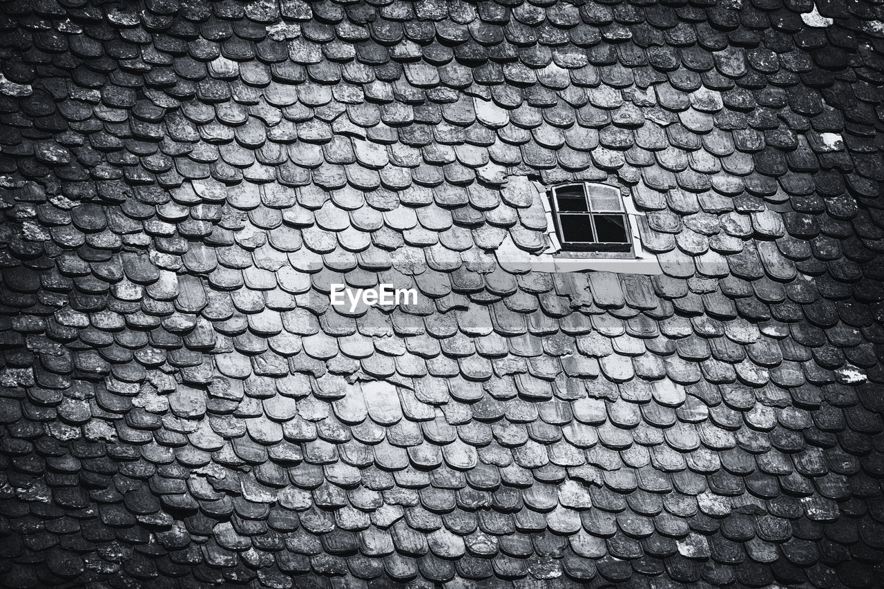 Full frame shot of old roof