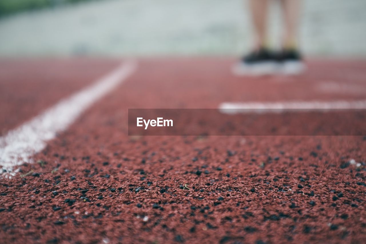Surface level of track field