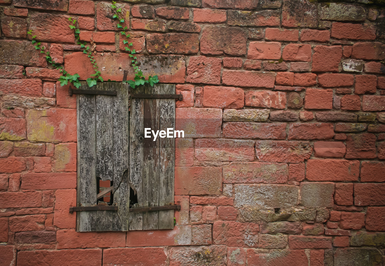 Brick wall of old building