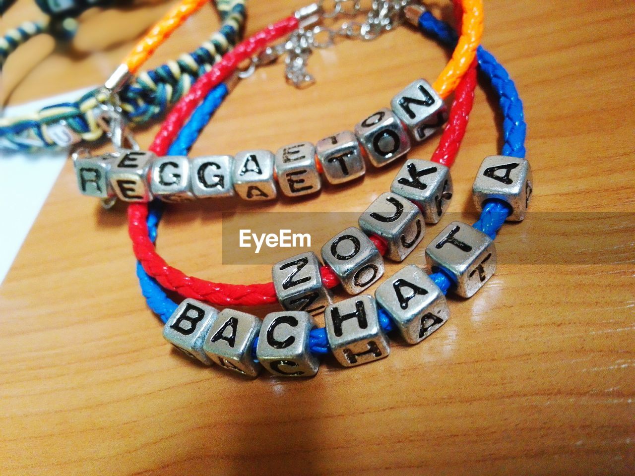 Text on bracelet