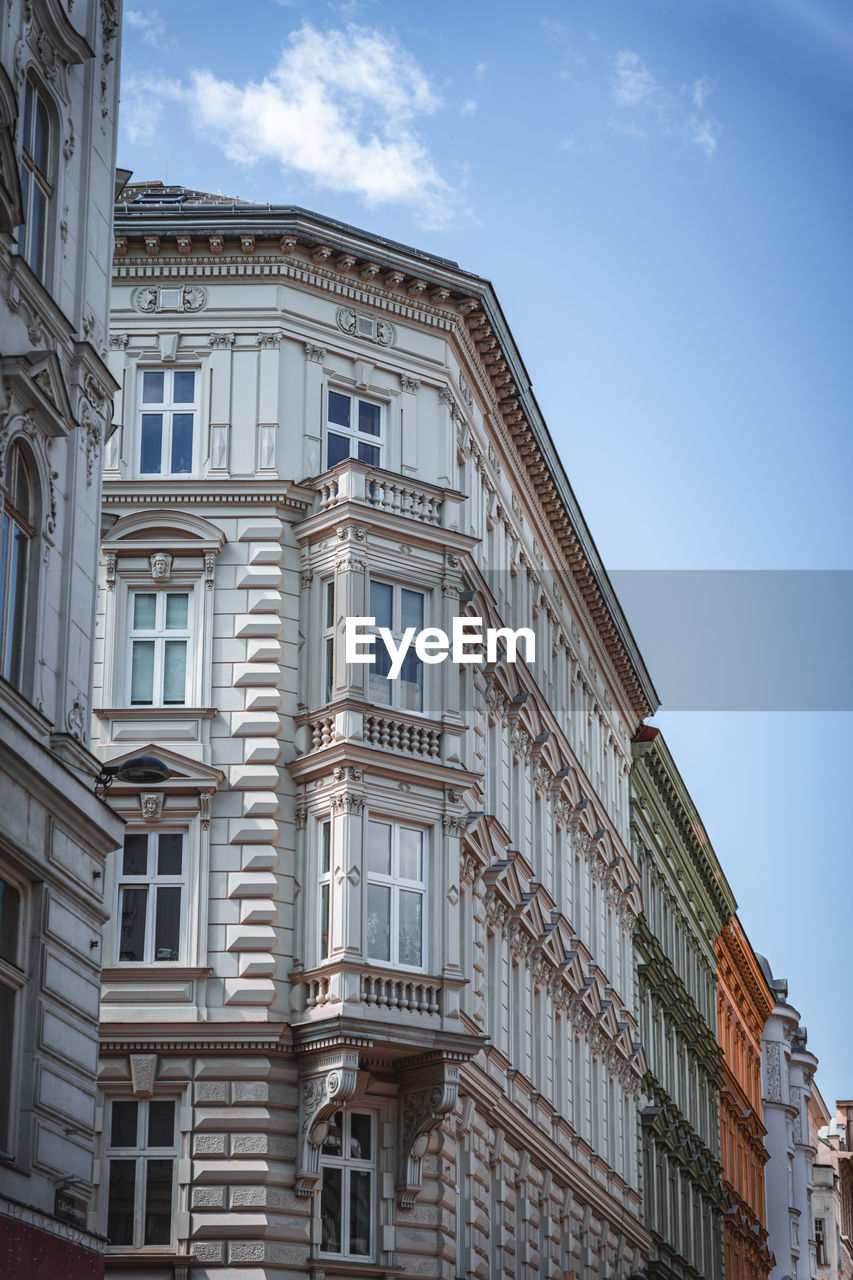 Low angle view of building against clear sky