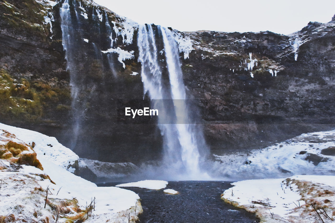 Scenic view of waterfall