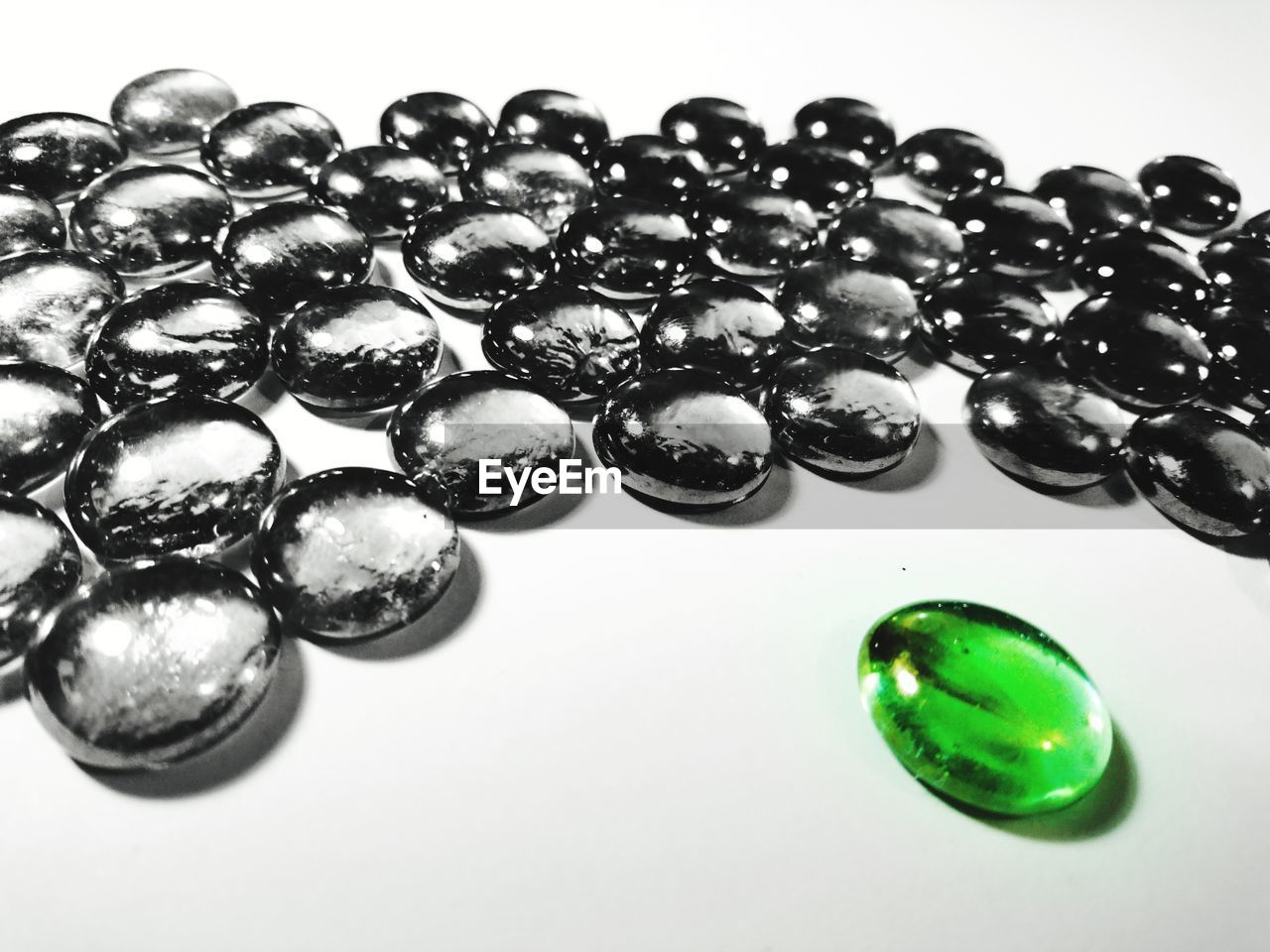 Close-up of water drops on white background
