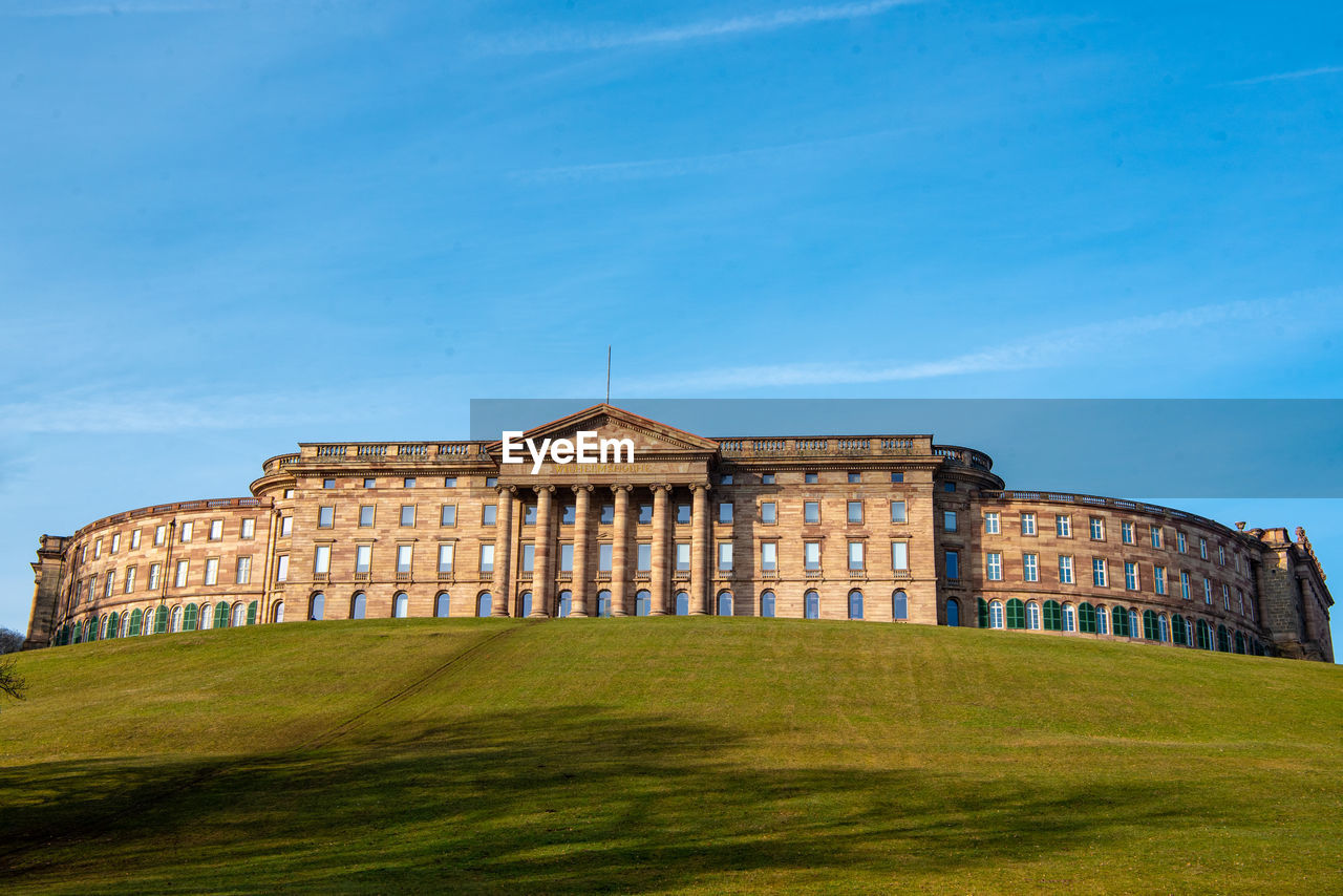 Low angle view of historical building against sky