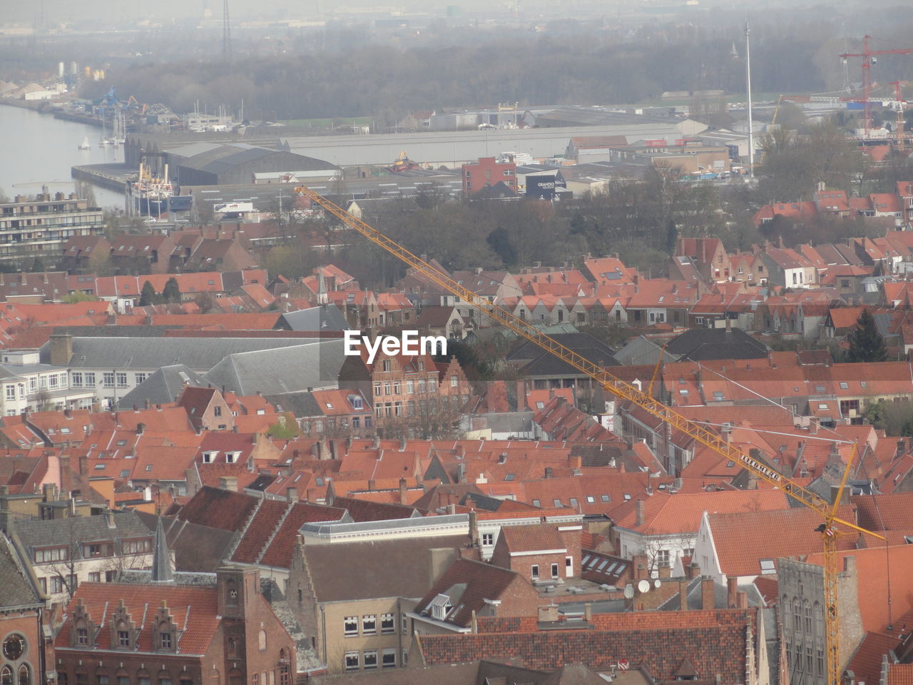 Aerial view of buildings in city