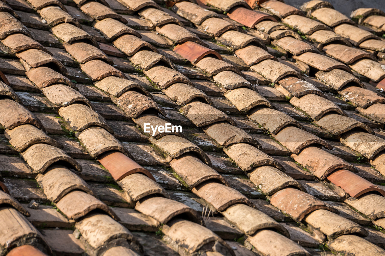 FULL FRAME SHOT OF PATTERNED ROOF