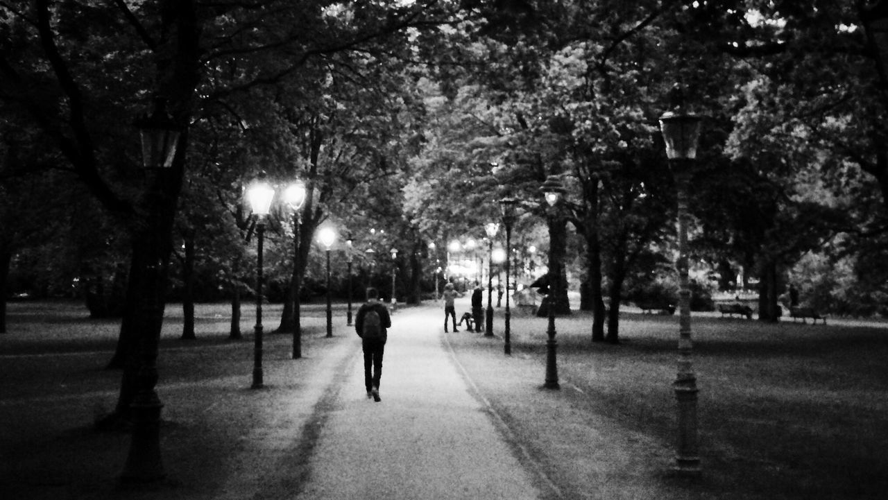 Man walking in park