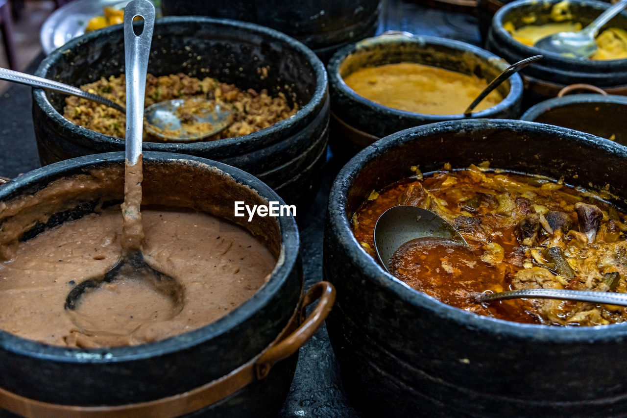 high angle view of food in container