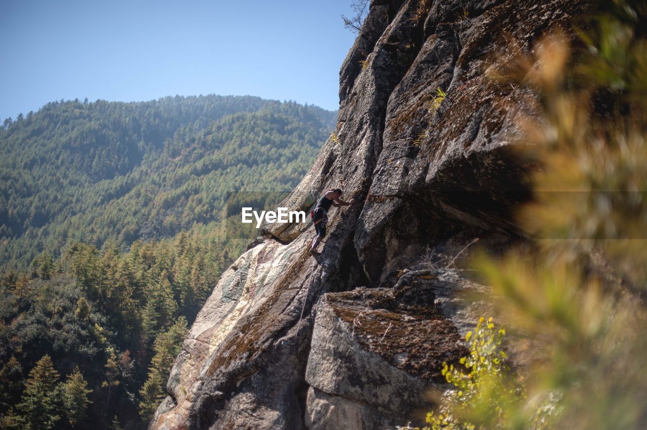 Scenic view of rocks in mountains