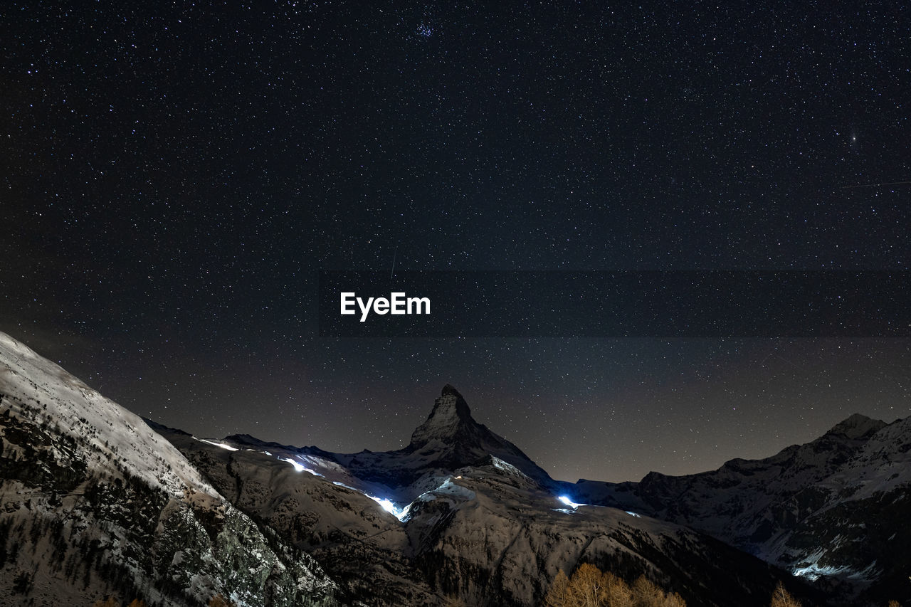 Matterhorn under the night sky