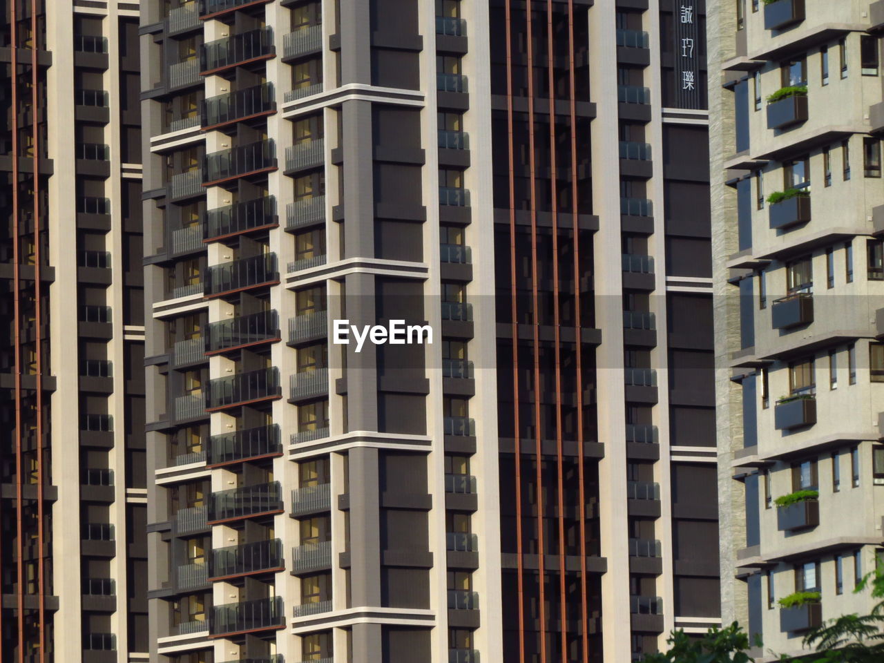 Low angle view of buildings in city