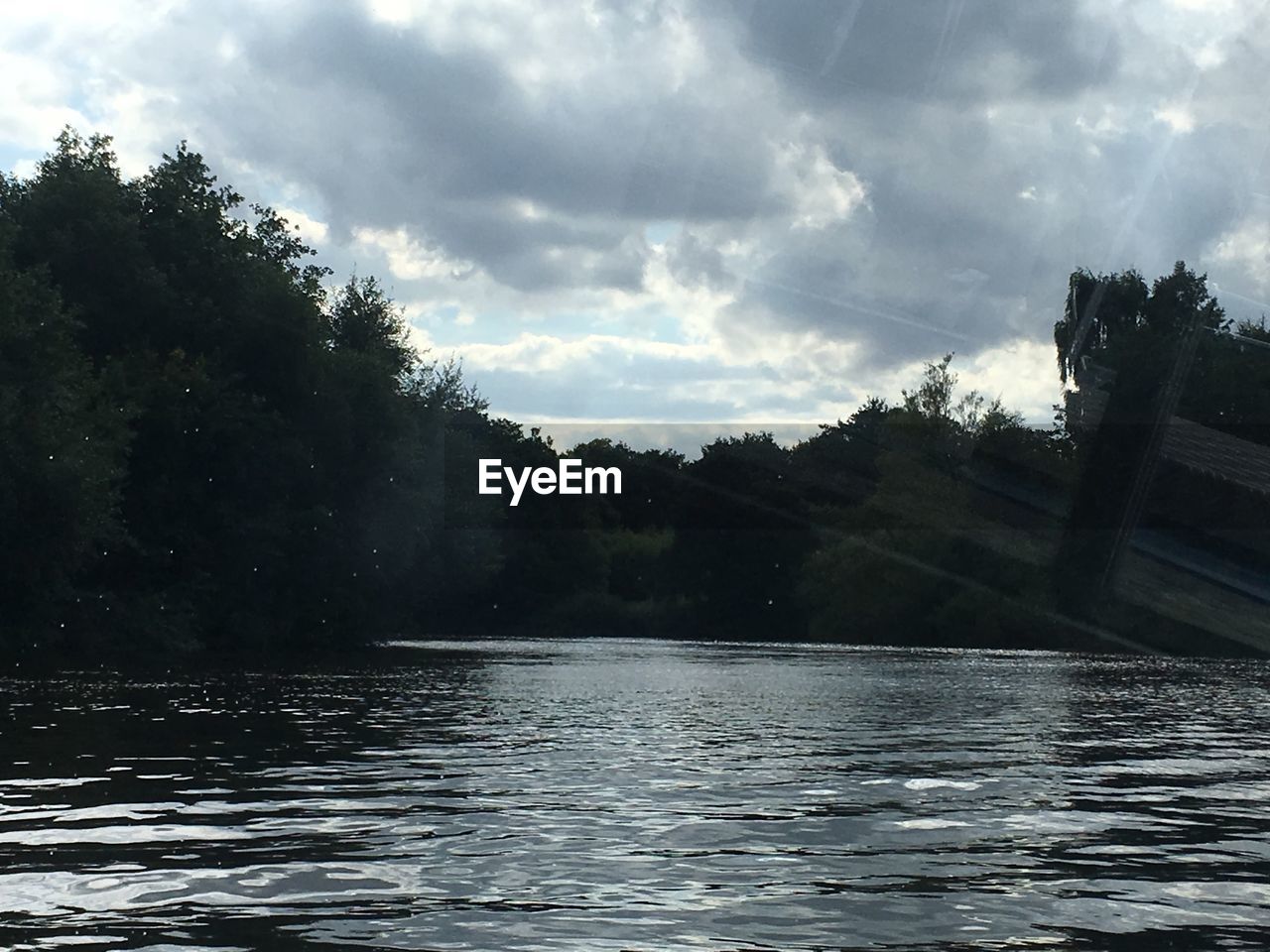 SCENIC VIEW OF TREES BY LAKE AGAINST SKY