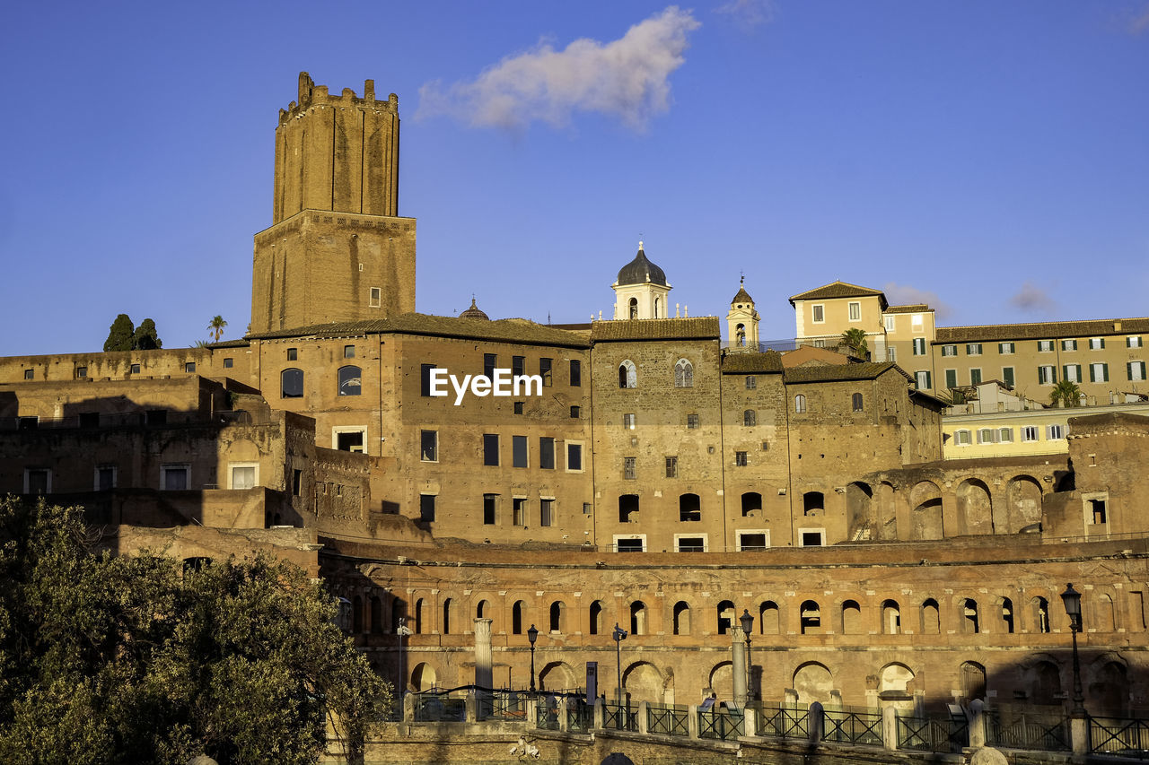 Roman ruins - foro traiano, mercati di traiano and torre delle milizie - rome, italy