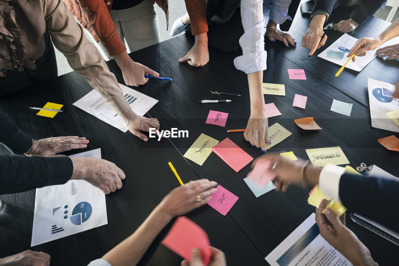 Group of business people during meeting in office