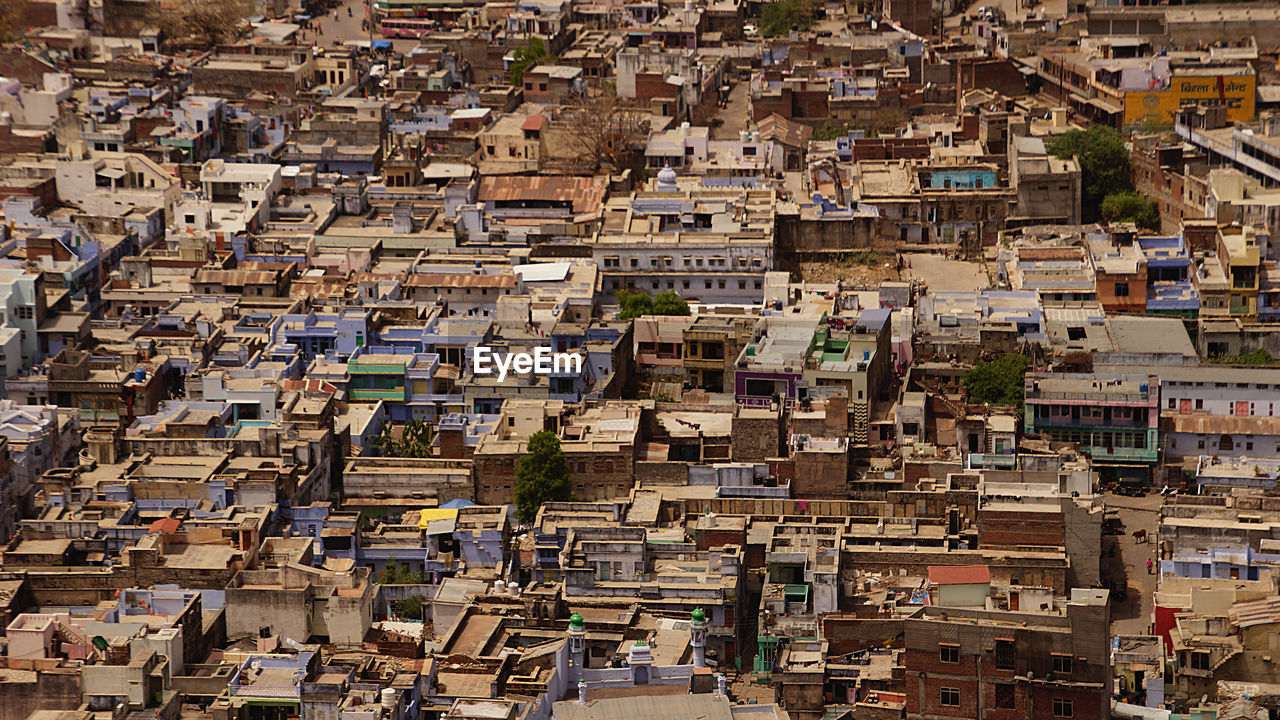 High angle view of cityscape