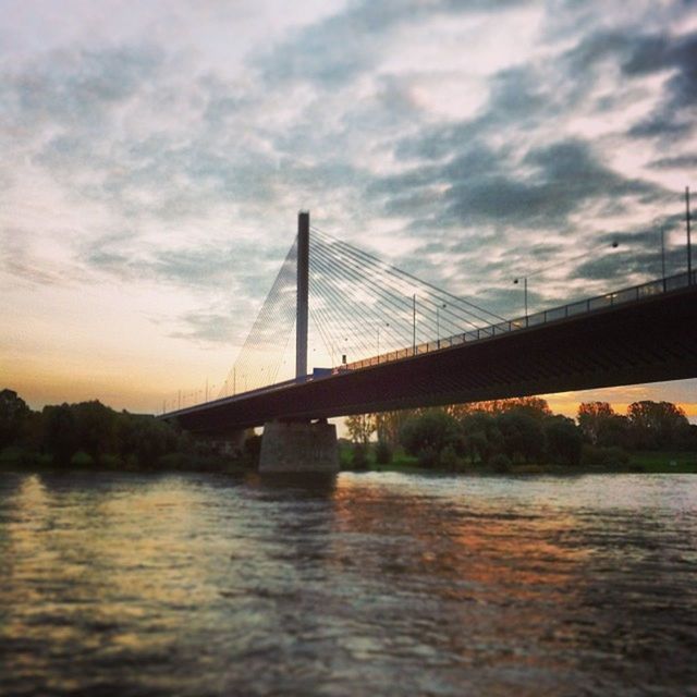 SUSPENSION BRIDGE OVER RIVER