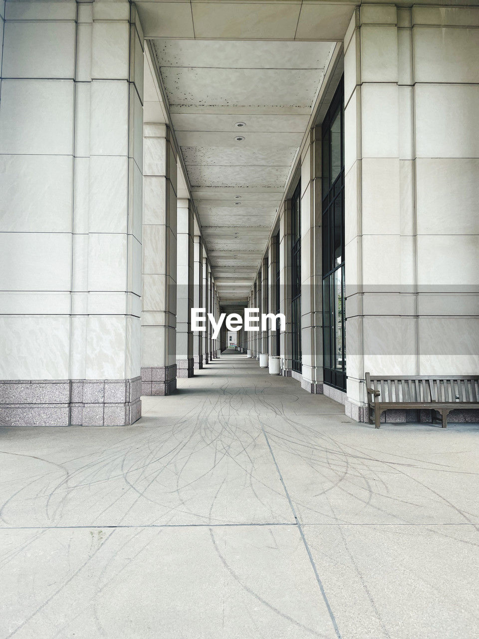 empty corridor of historic building