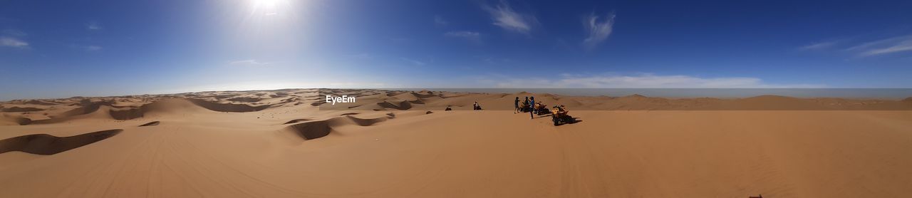 Panoramic view of desert against sky