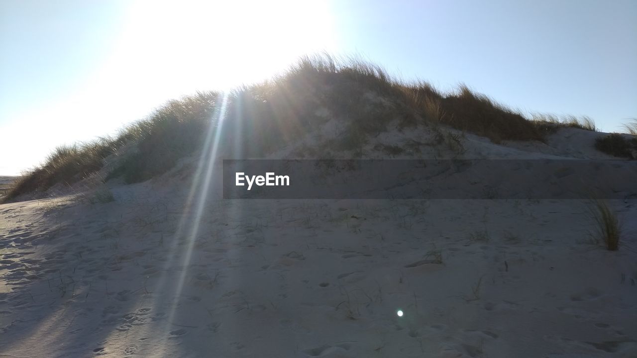 SCENIC VIEW OF LAND AGAINST CLEAR SKY