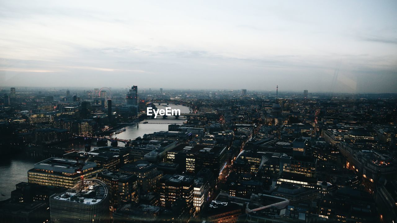 High angle view of cityscape