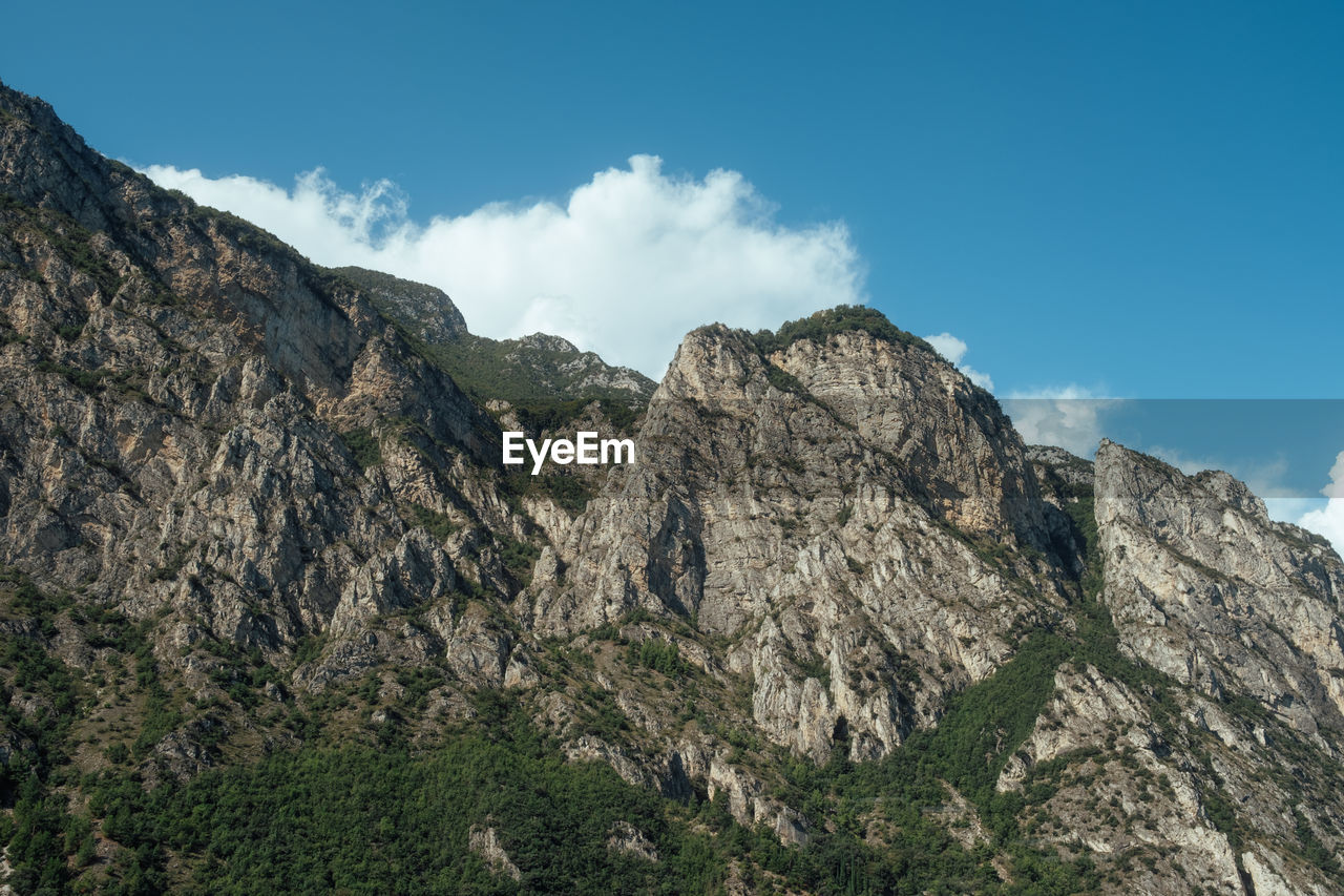 low angle view of mountain against sky