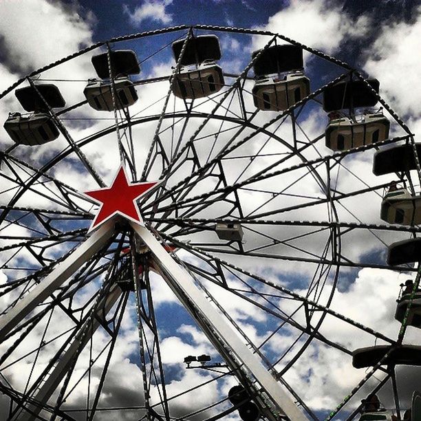 LOW ANGLE VIEW OF FERRIS WHEEL AGAINST THE SKY