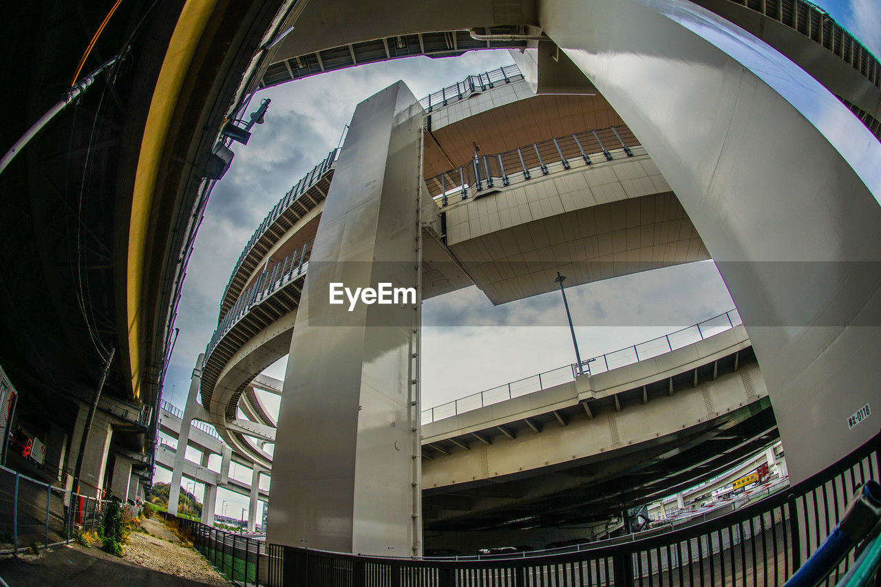 low angle view of modern buildings