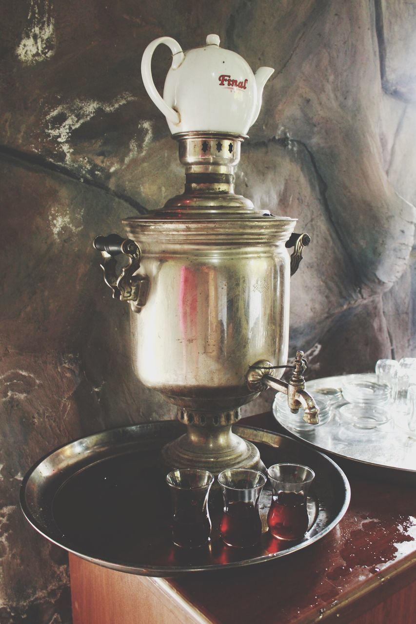 Close-up of traditional tea pot