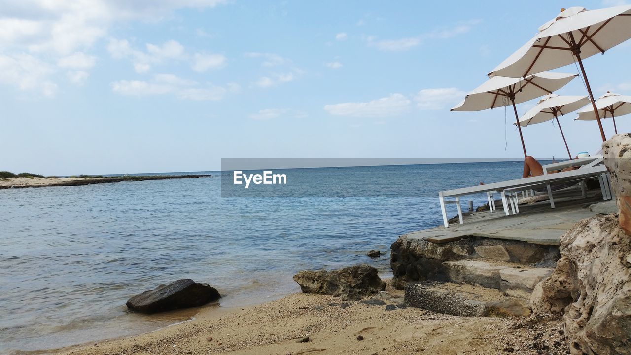 VIEW OF BEACH AGAINST SKY