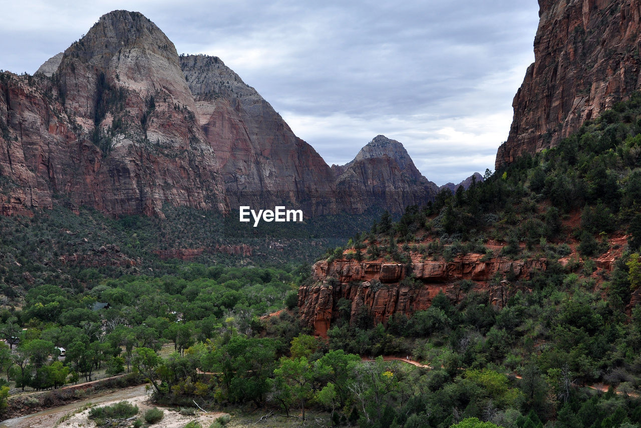 Low angle view of mountain against sky