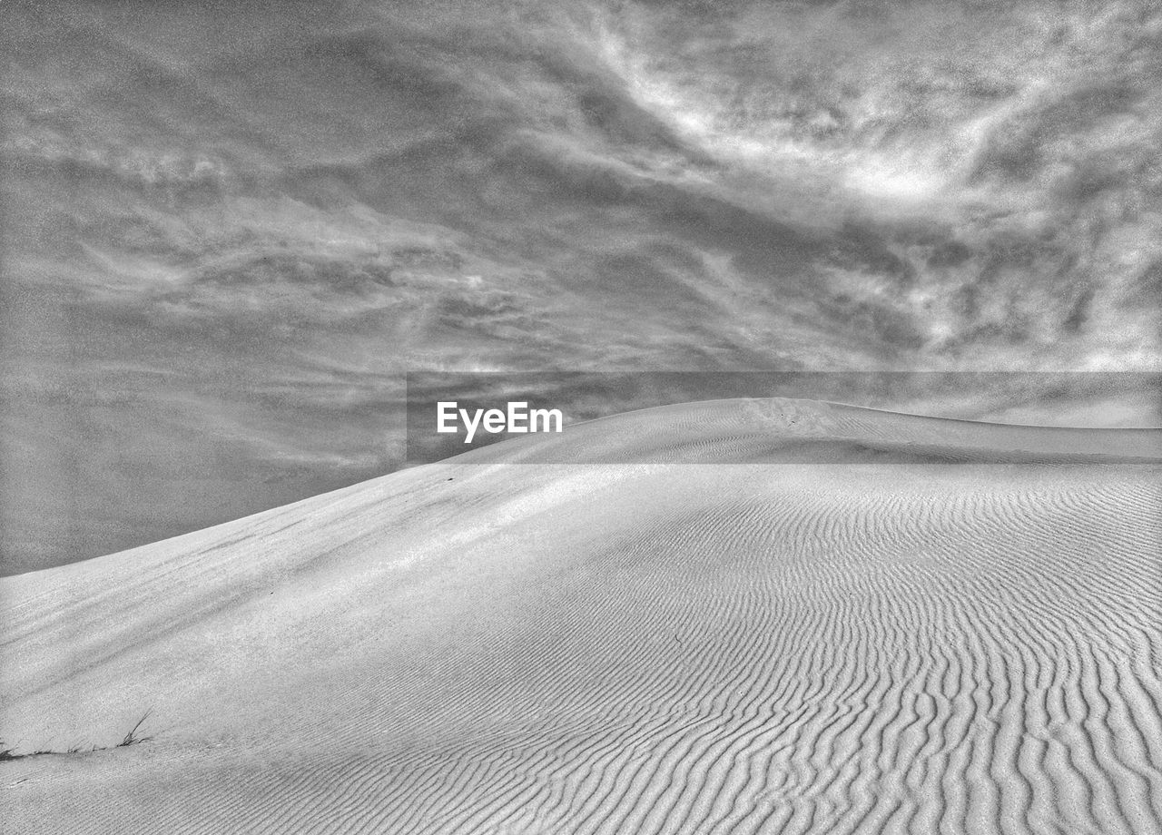 Sand dunes mountains in desert