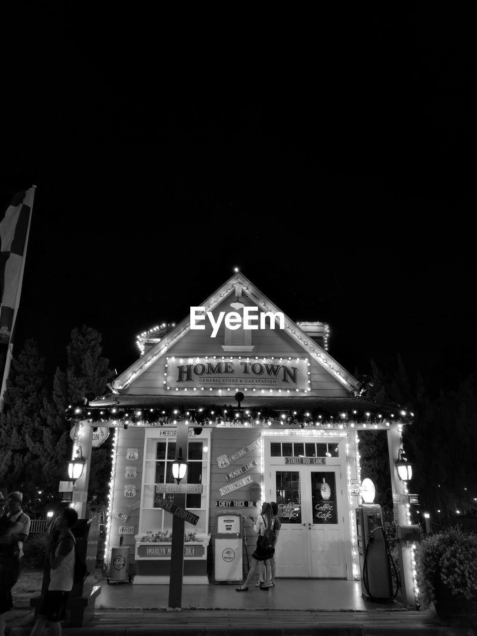 ILLUMINATED BUILDING AT NIGHT