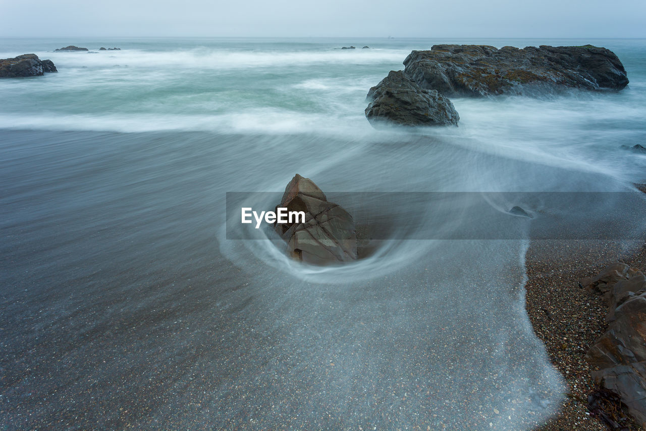 Scenic view of moonstone beach