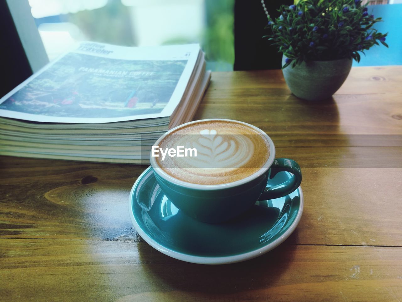 Close-up of coffee on table