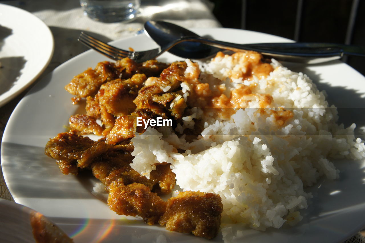 CLOSE-UP OF FOOD SERVED ON PLATE