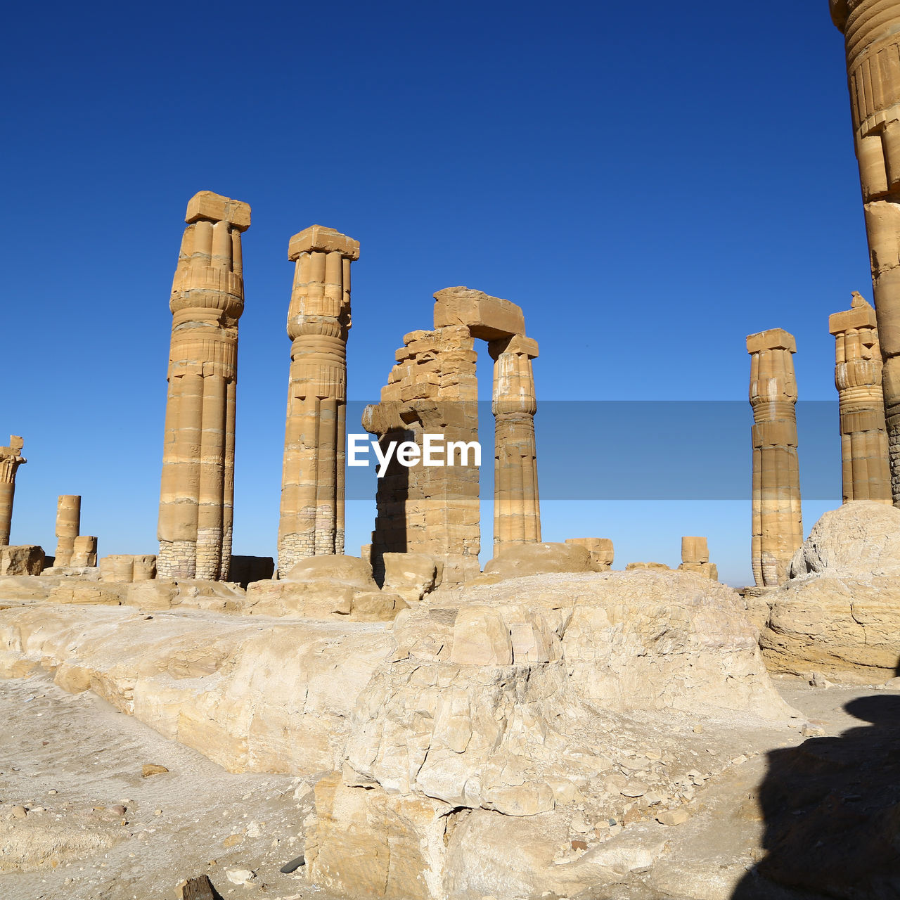 OLD RUIN AGAINST BLUE SKY