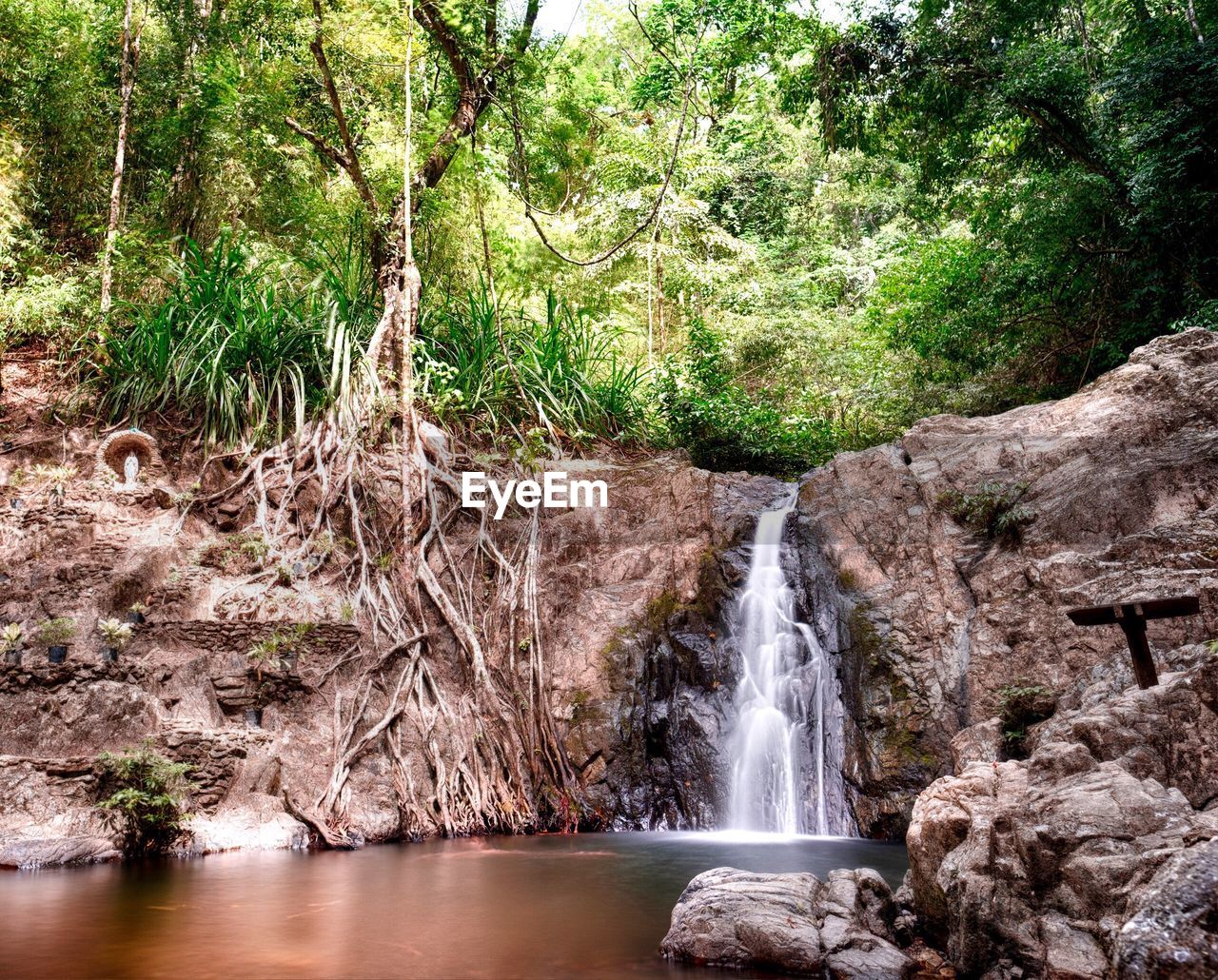 SCENIC VIEW OF WATERFALL