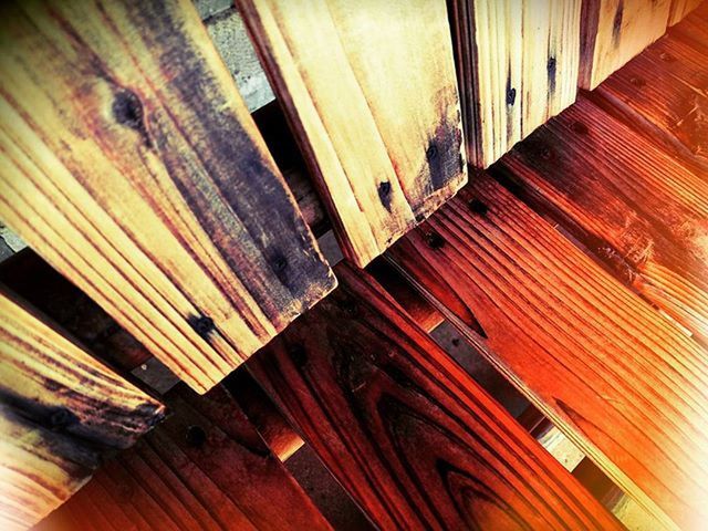 CLOSE-UP OF WOODEN PLANKS ON WOODEN PLANK