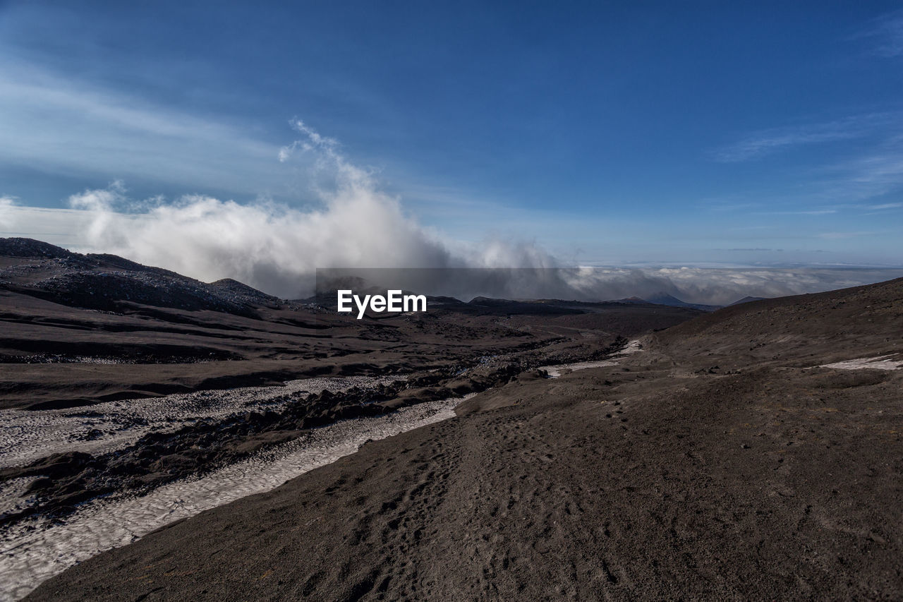 PANORAMIC VIEW OF VOLCANIC LANDSCAPE
