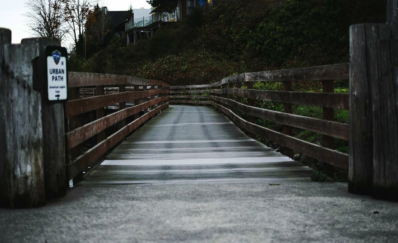 Footbridge in city