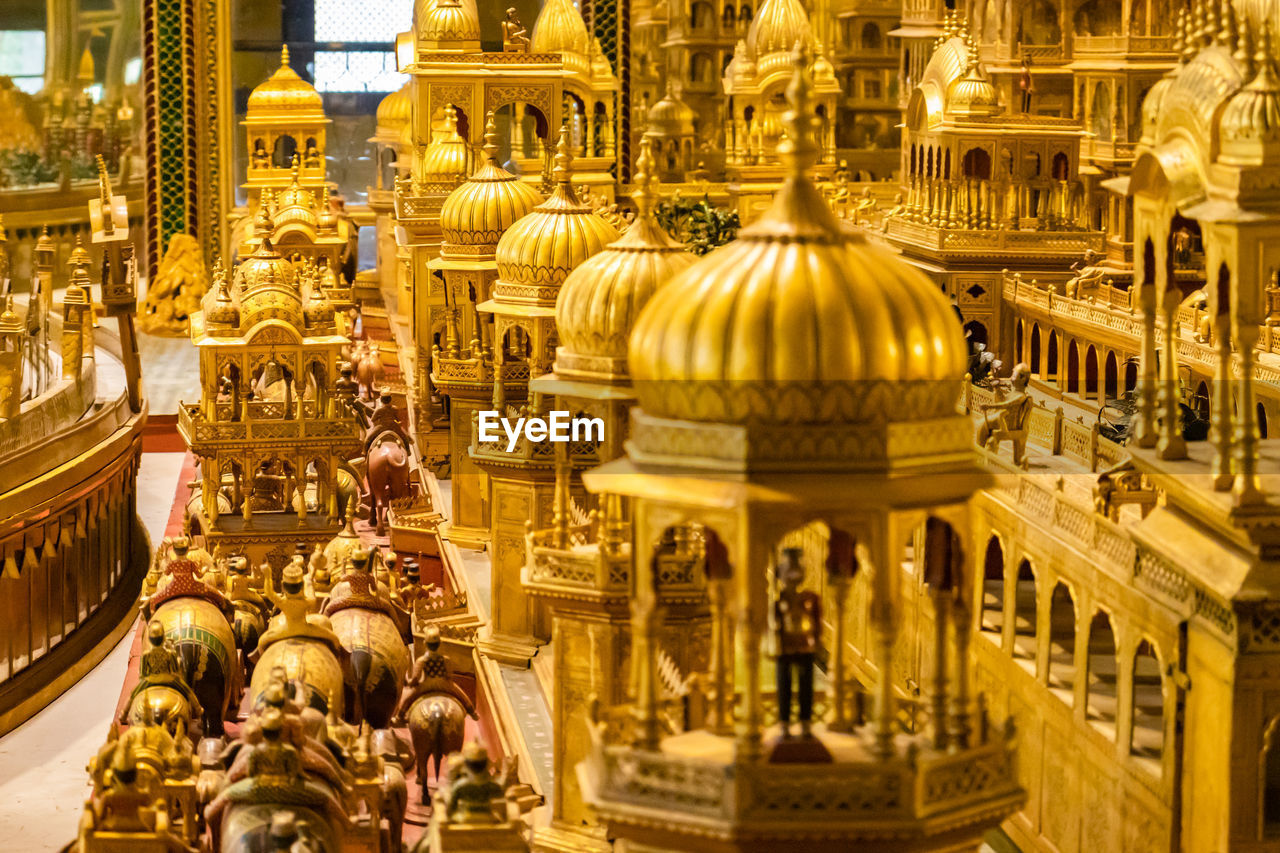Miniature of holy golden temple of ancient india from different angle