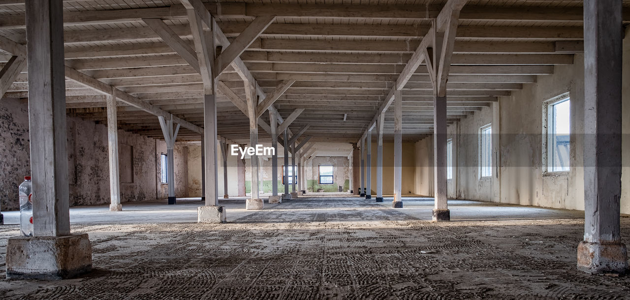 Interior of abandoned building