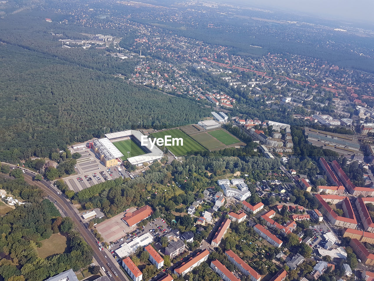 HIGH ANGLE VIEW OF CITY BUILDINGS