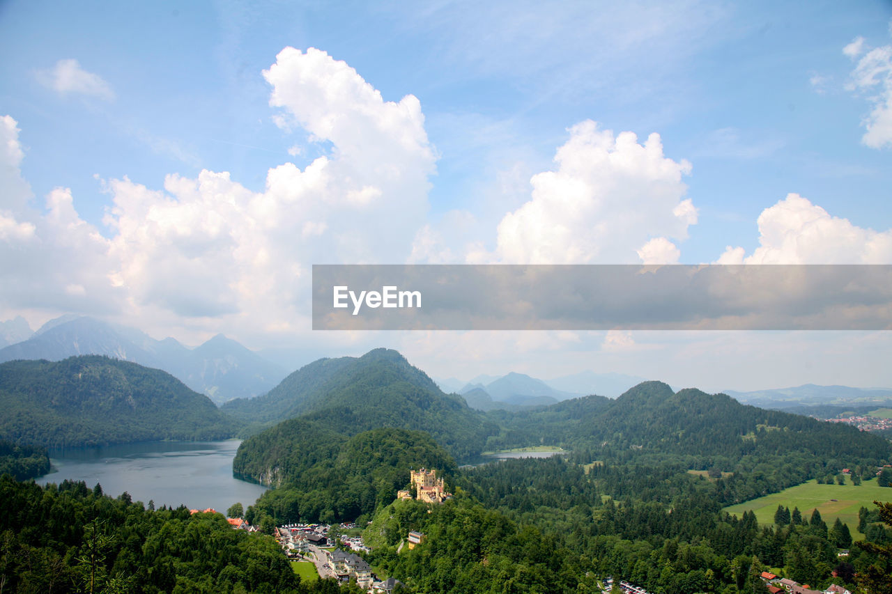 SCENIC VIEW OF MOUNTAINS AND LAKE AGAINST SKY