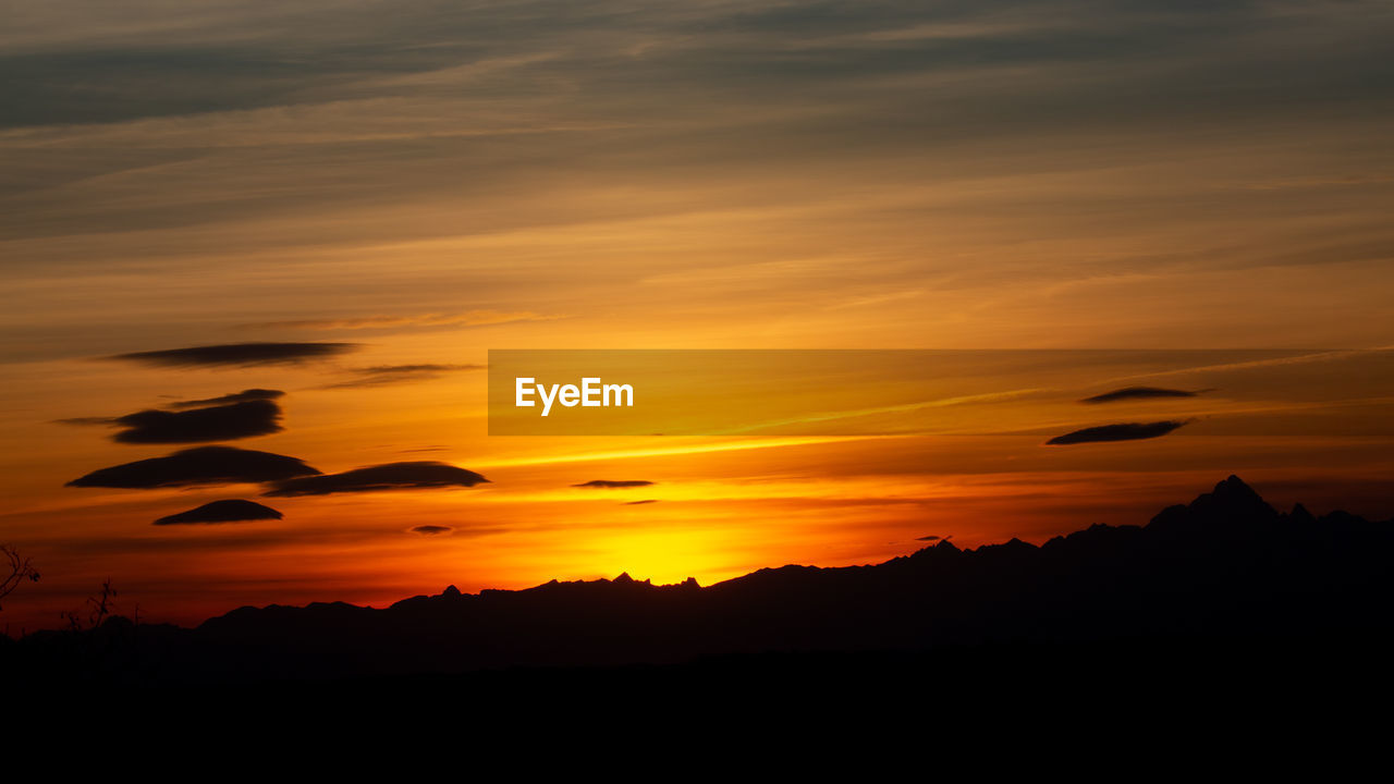 Fiery sunset
