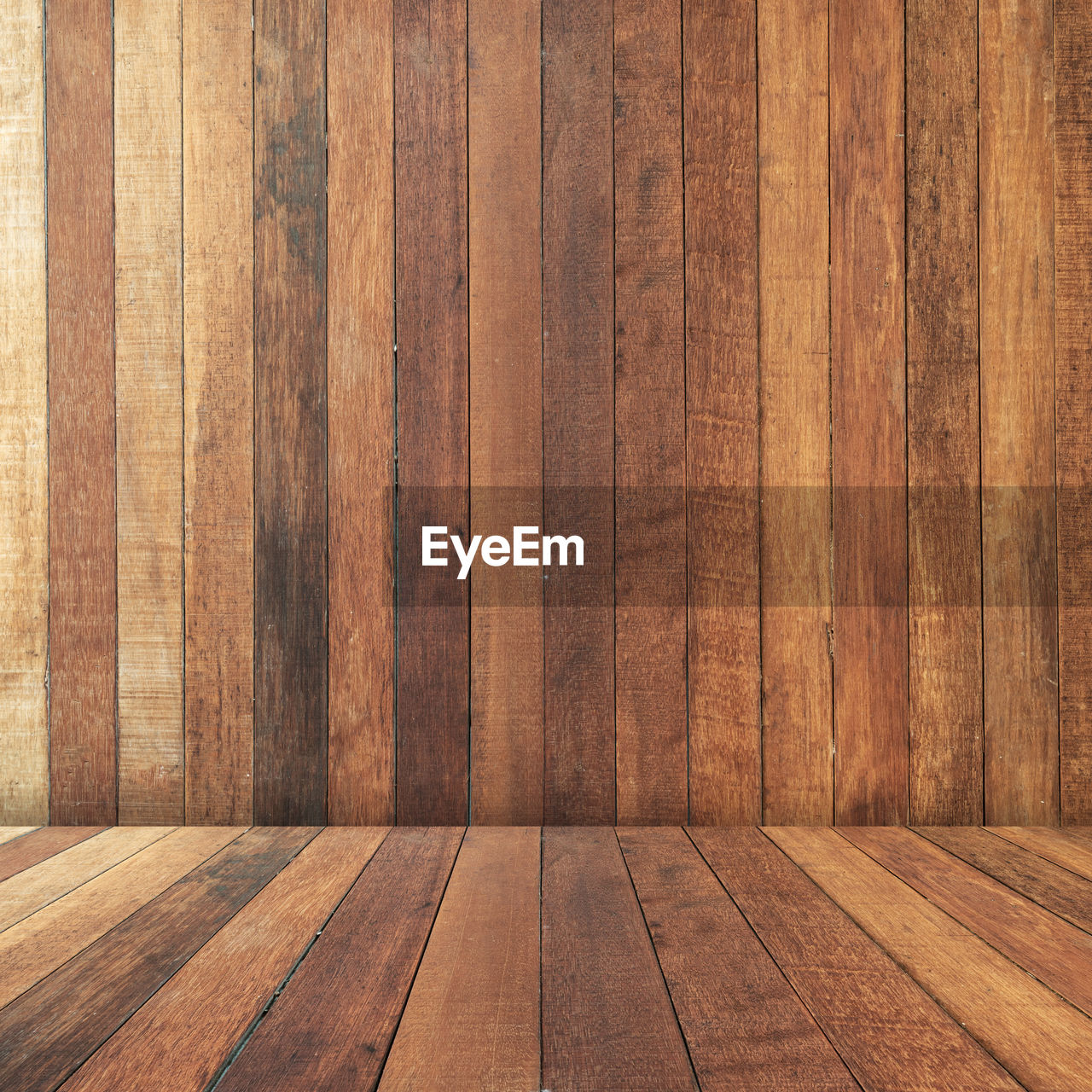 Empty wooden floor at home