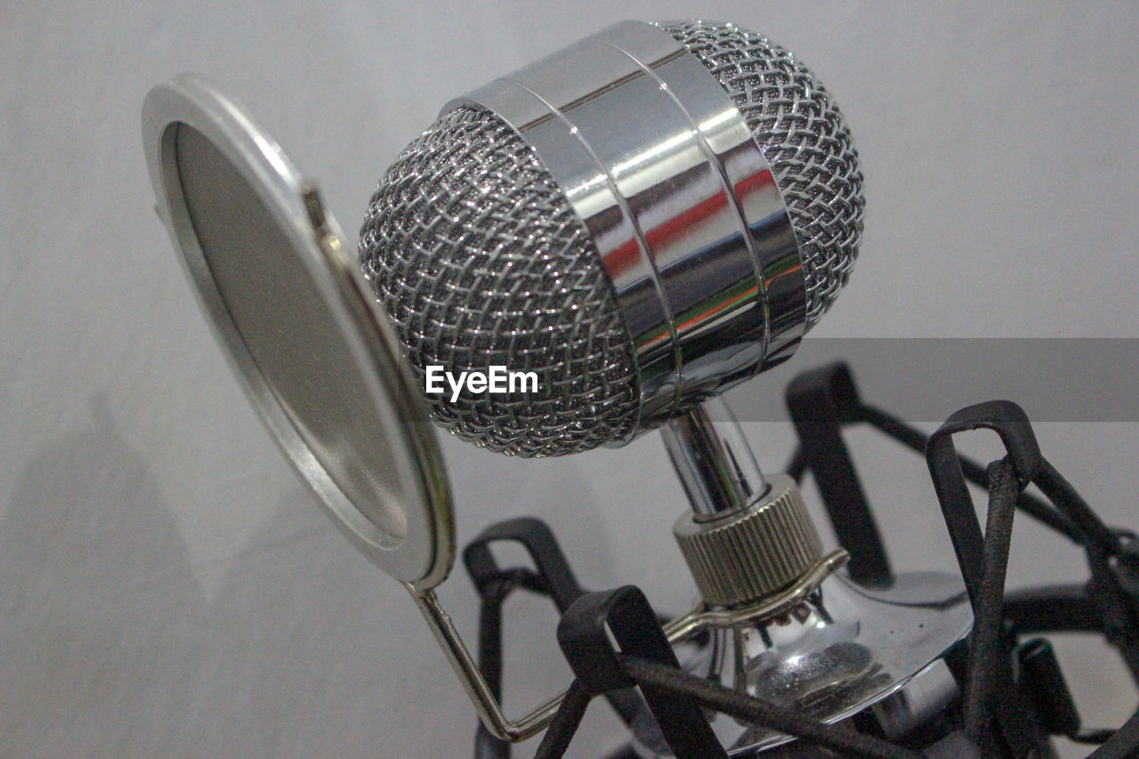 Close-up of microphone