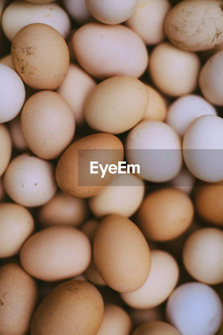 Full frame shot of eggs