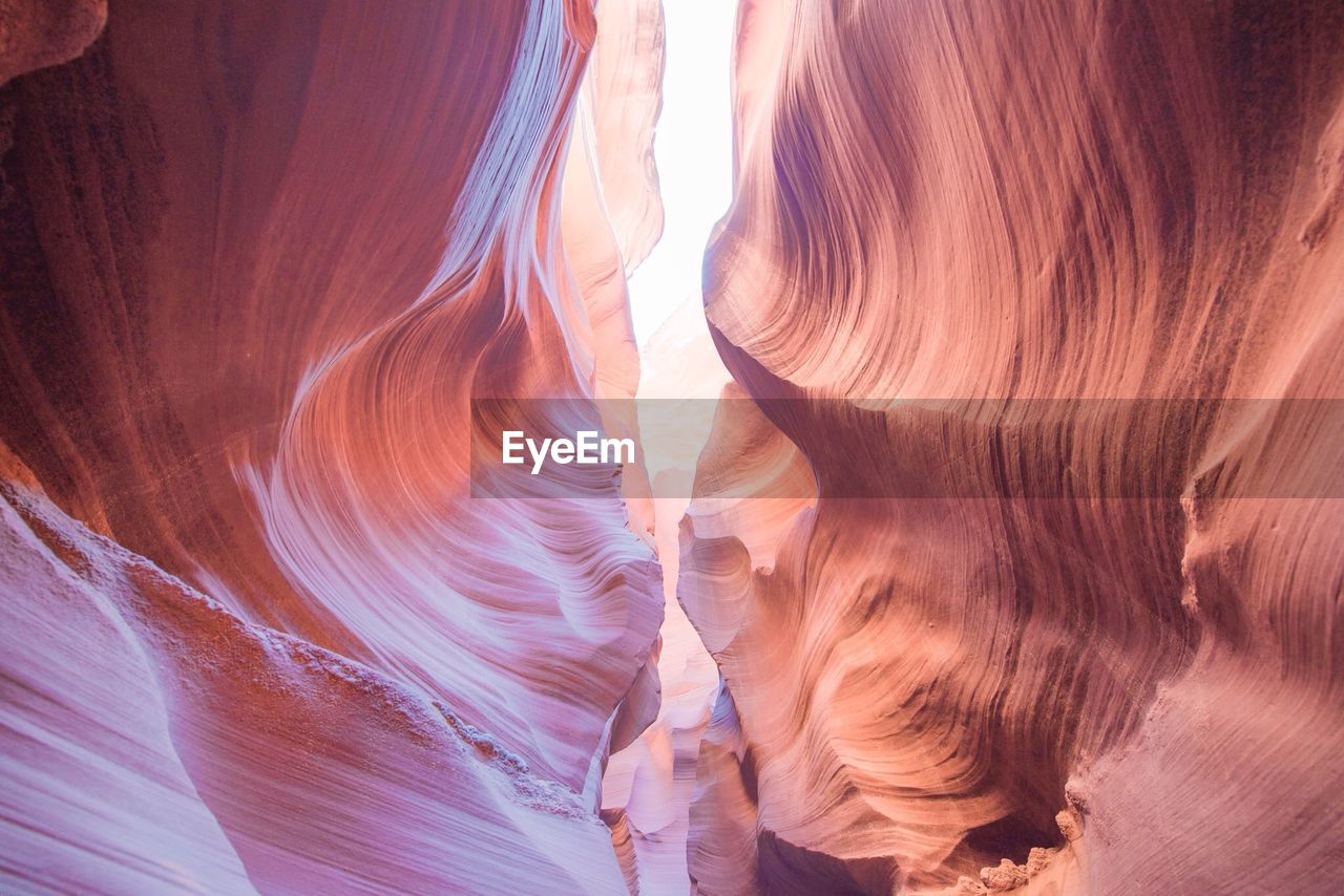 Low angle view of rock formations in desert