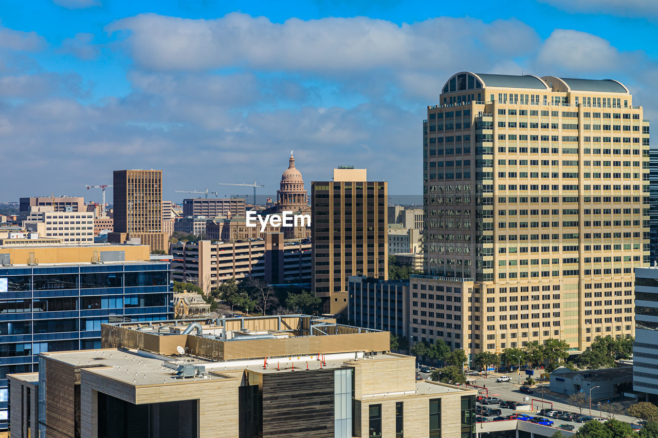 cityscape against sky